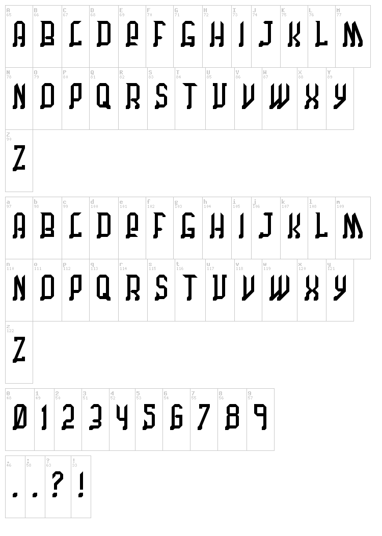 Chicago font map